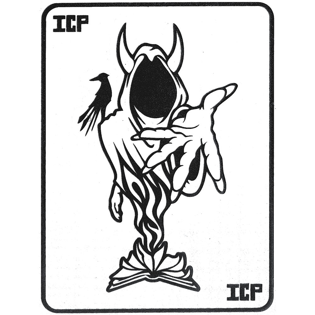 Insane Clown Posse Ghost Card Peel & Rub Sticker