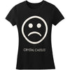 Tour Girl's Sad Face on Black Junior Top