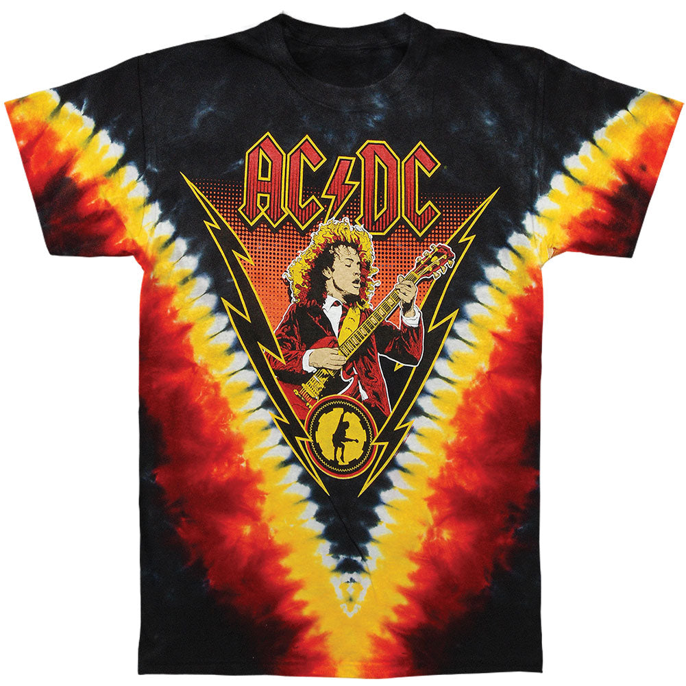 AC/DC Angus Lightning Tie Dye T-shirt 146801 | Rockabilia Merch Store