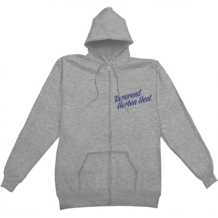 Oil Zippered Hooded Sweatshirt