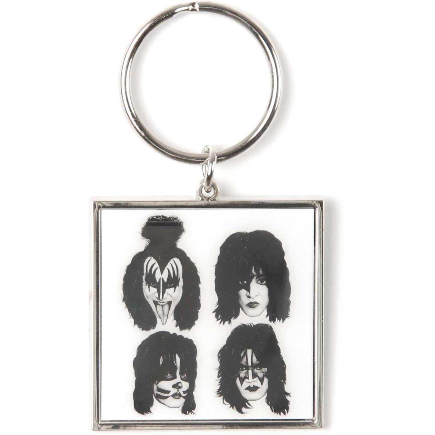 KISS Graphite Faces Metal Key Chain