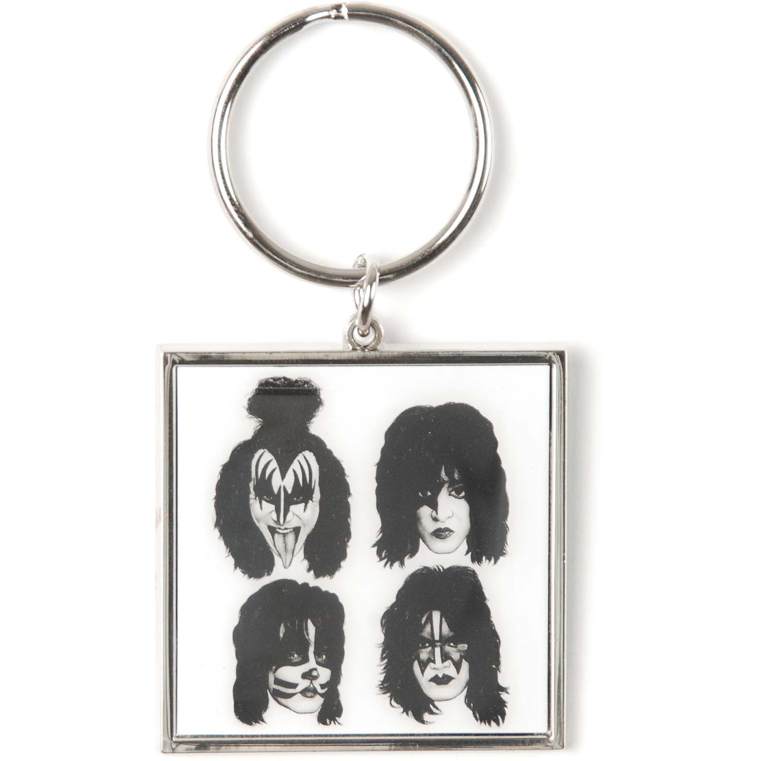KISS Graphite Faces Metal Key Chain