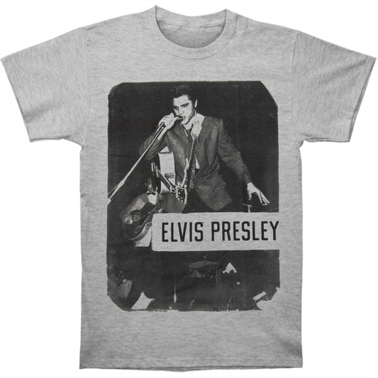 Elvis Presley Standing With Mic Mens T T-shirt