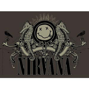 Nirvana Happy Face Seahorse Sticker