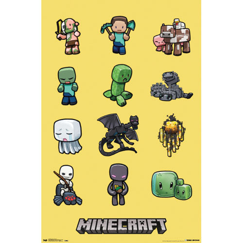 Minecraft Icons Domestic Poster