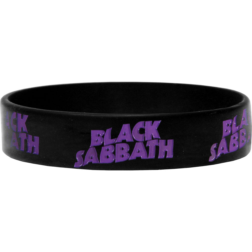 Black Sabbath Wavy Logo Rubber Bracelet 156761 | Rockabilia Merch Store