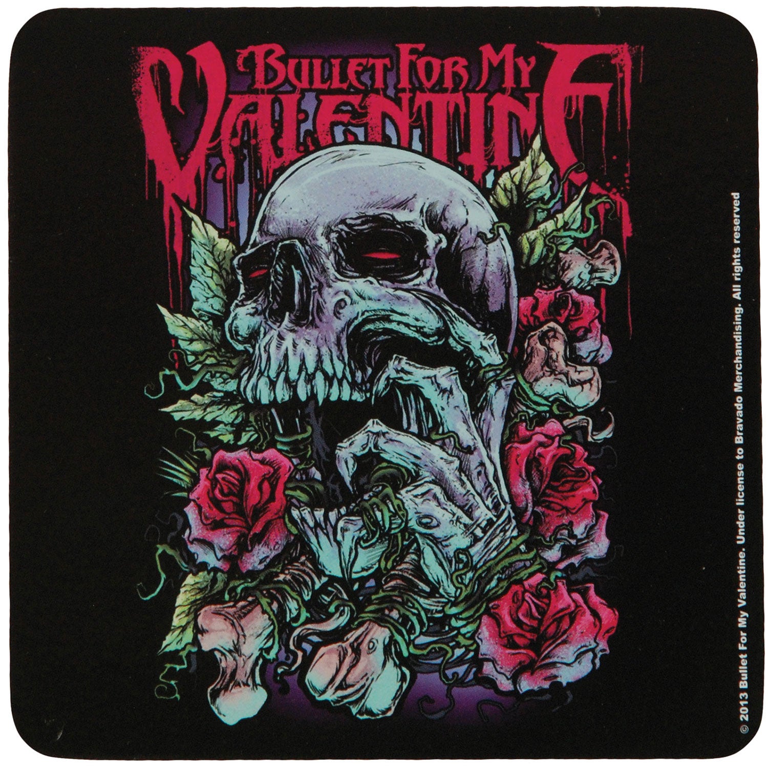 Bullet For My Valentine Skull Red Eyes Coaster | Bullet For My