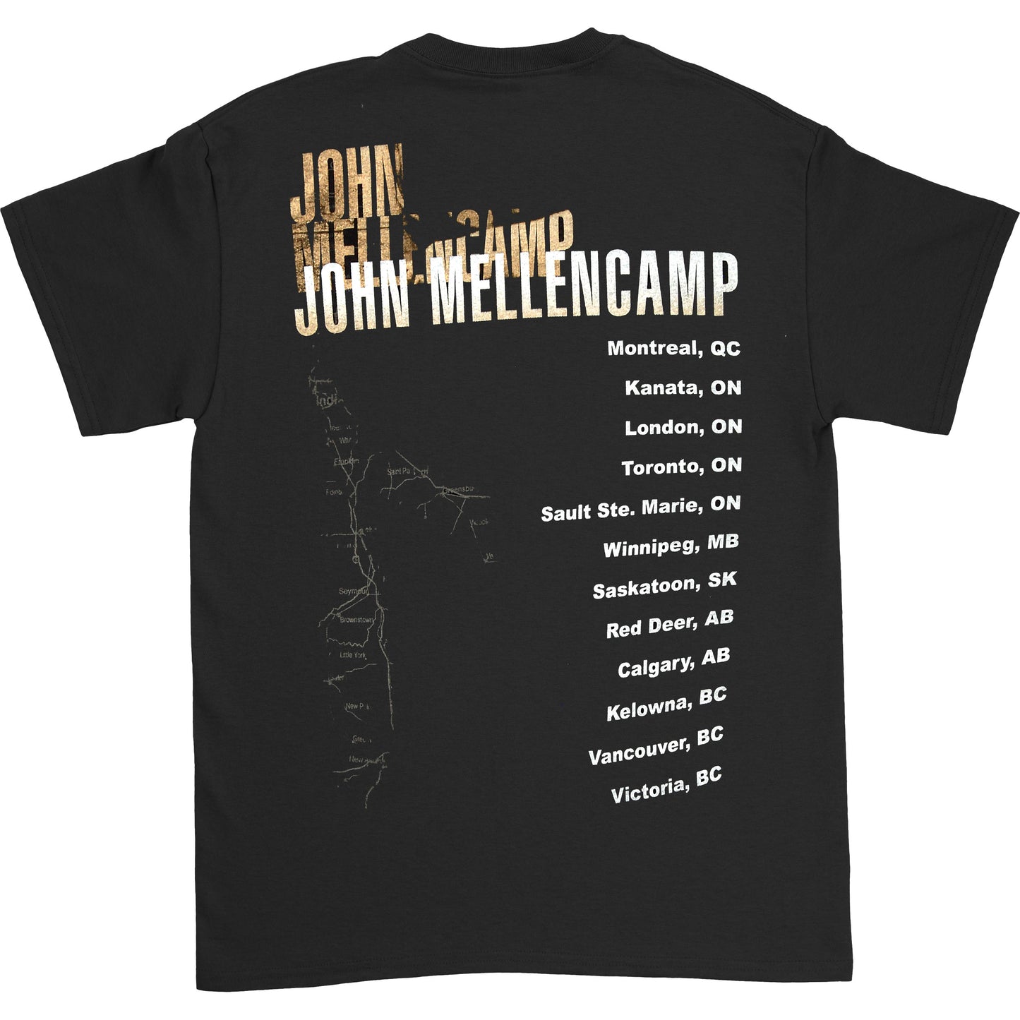 John Mellencamp In Your Town Canada Tour T-shirt