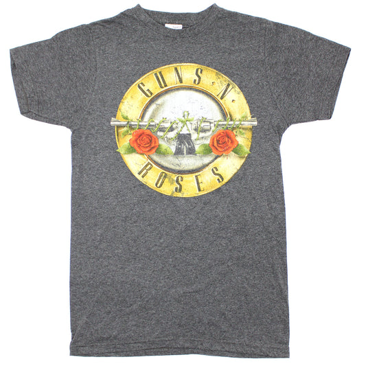 Guns N Roses Guns N Roses Bullet Logo On Gray Tee T-shirt