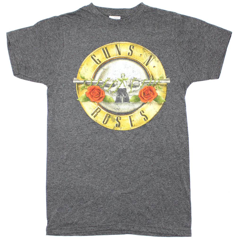 Guns N Roses Bullet Logo On Gray Tee T-shirt 167319 | Rockabilia Merch ...