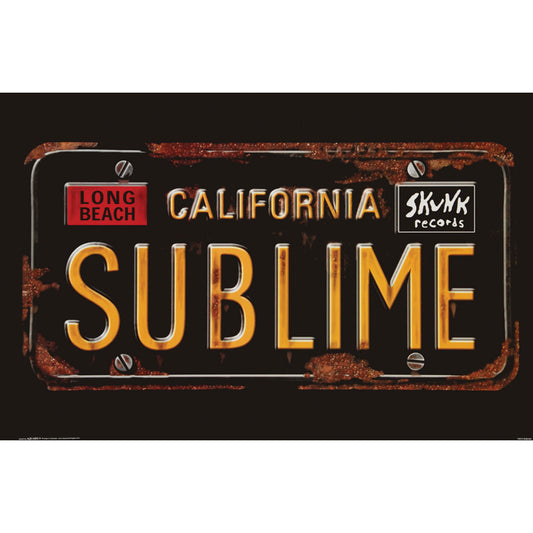 Sublime License Plate Domestic Poster