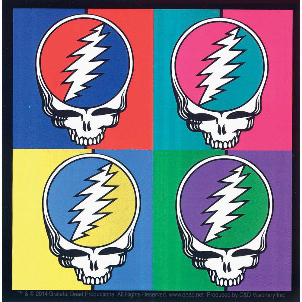 Grateful Dead Steal Your Face 4 Square Sticker