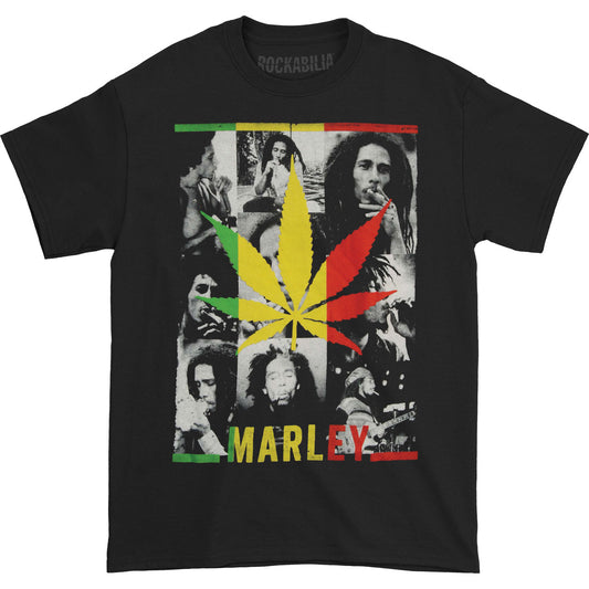 Bob Marley Bob Marley Smoking Leaf Collage T-shirt