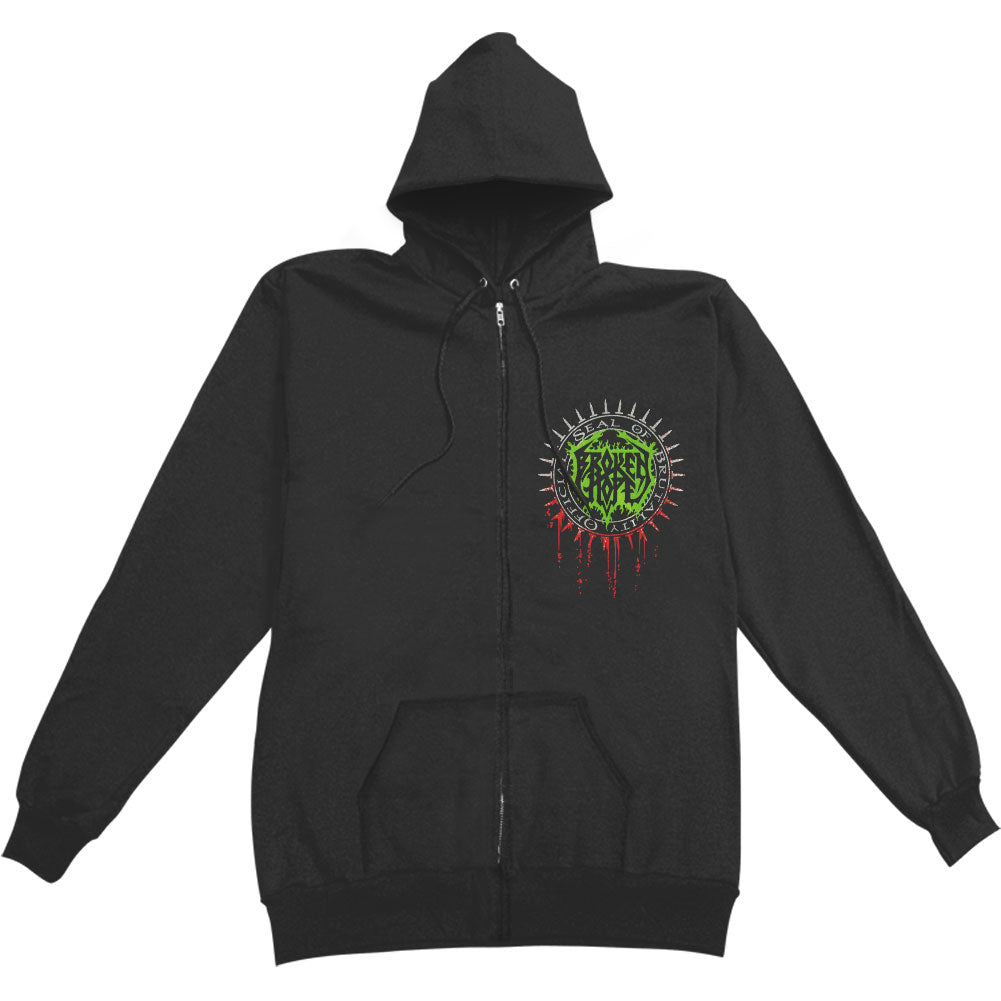 Broken Hope Loathing Zippered Hooded Sweatshirt