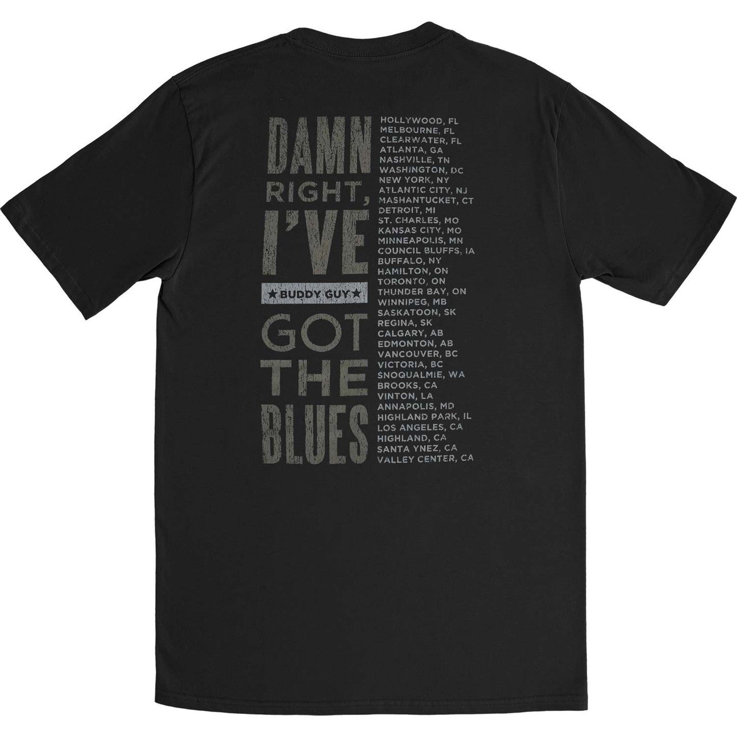 Buddy Guy Damn Right Tour Slim Fit T-shirt