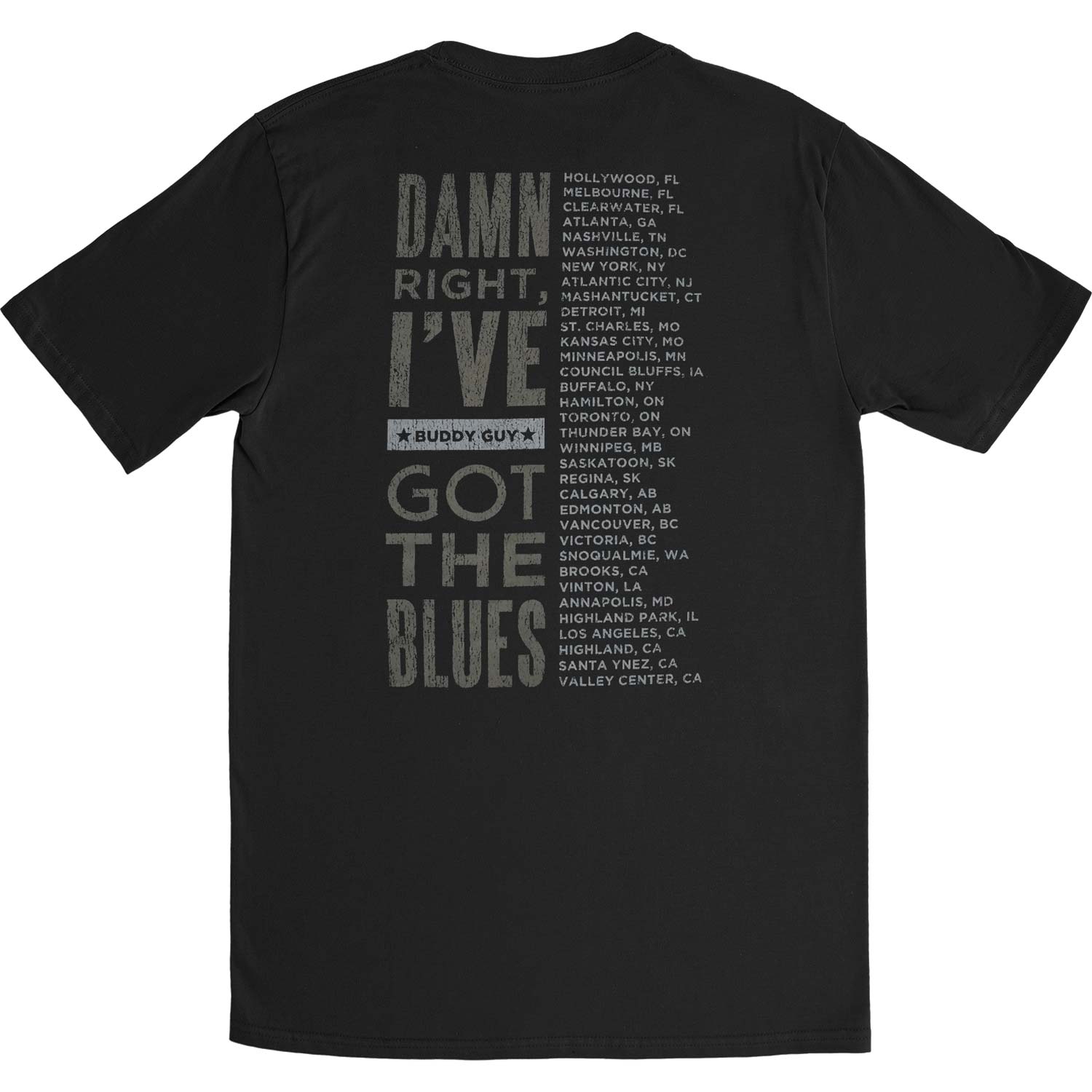 Buddy Guy Damn Right Tour Slim Fit T-shirt