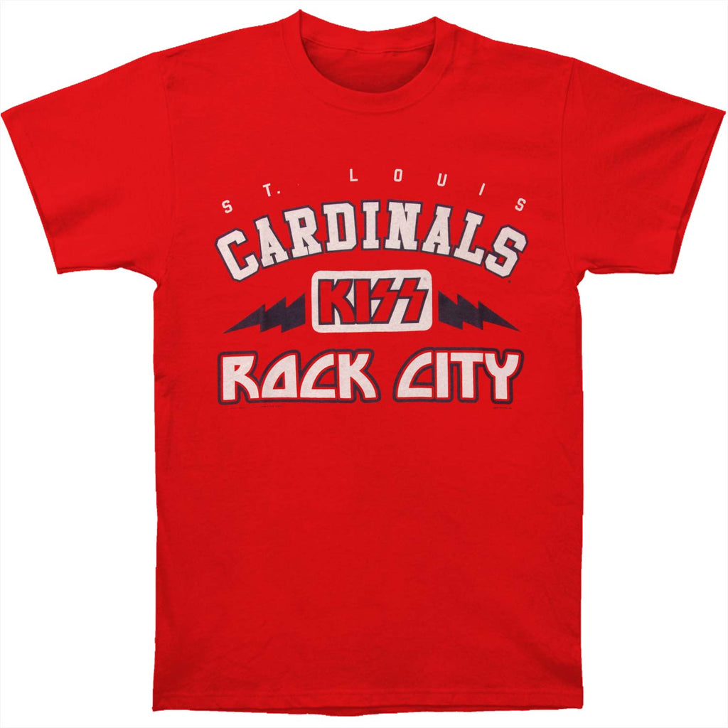 KISS St. Louis Cardinals Baseball Rock City T-shirt