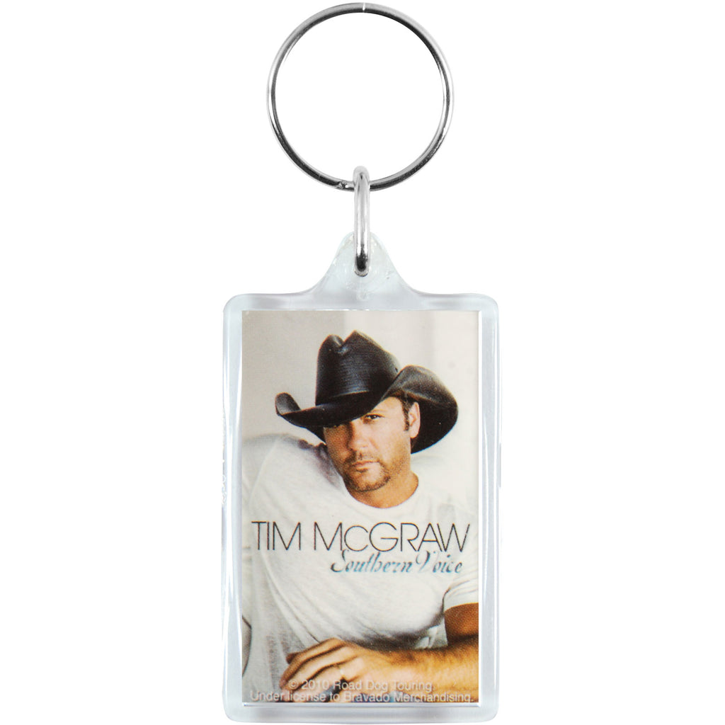 Tim Mcgraw Portrait Plastic Key Chain