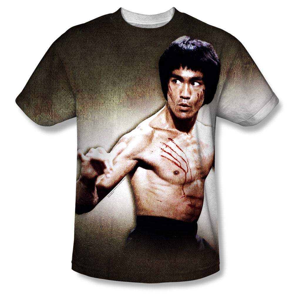 Bruce Lee Scratched Sublimation T-shirt 180417 | Rockabilia Merch Store