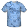 Blue Print Sublimation T-shirt