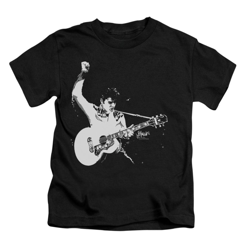 Elvis Presley Black & White Guitar Man Childrens T-shirt