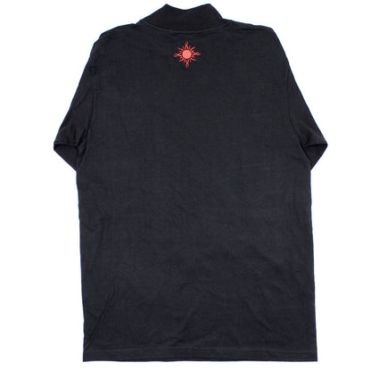 Embroidered Mock Turtleneck Long Sleeve Tee Long Sleeve