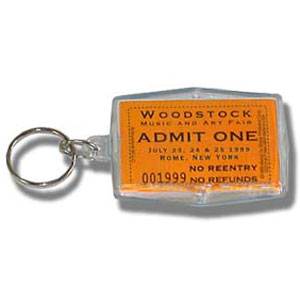 Woodstock 99 Ticket Plastic Key Chain
