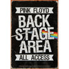Backstage Tin Concert Sign
