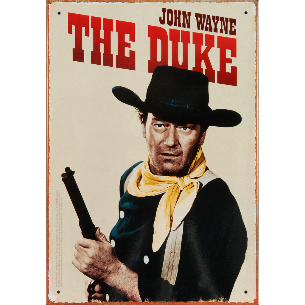 John Wayne The Duke Tin Concert Sign