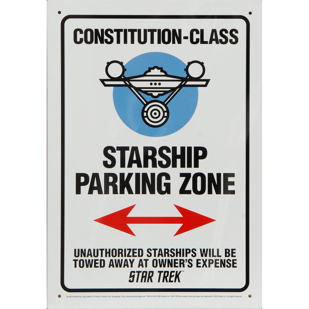 Star Trek Starship Parking Tin Concert Sign
