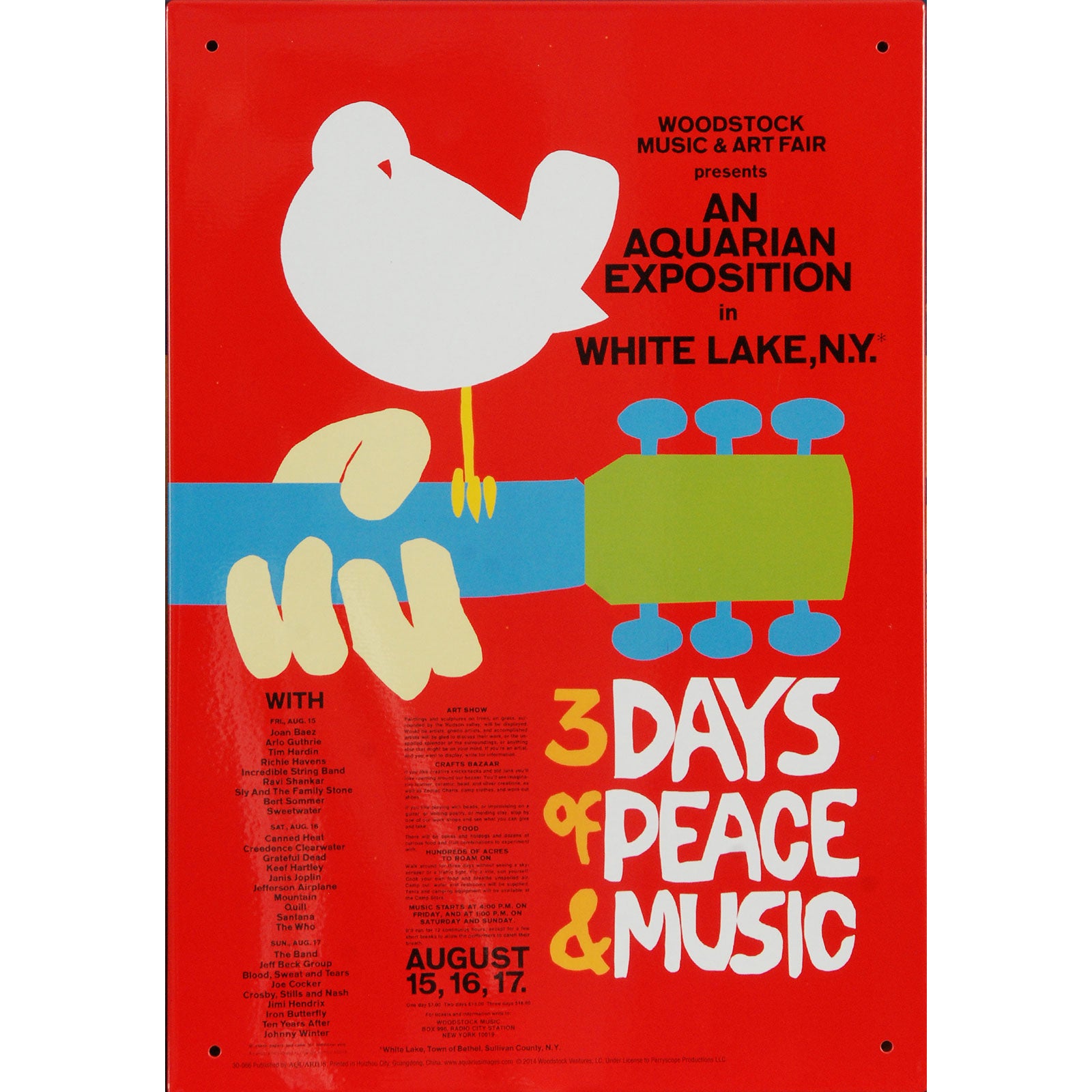 Red Tin Concert Sign