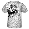 Many Faces Of Popeye Sublimation T-shirt