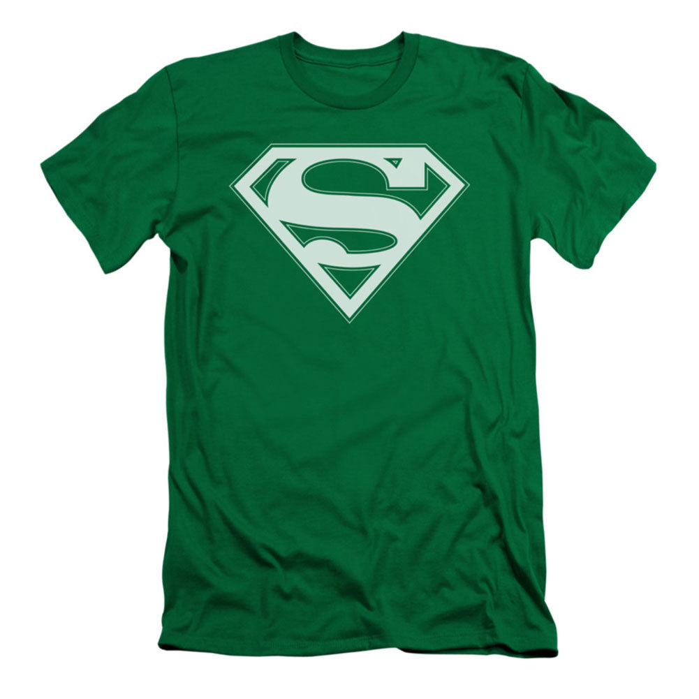Superman Green & White Shield Slim Fit T-shirt