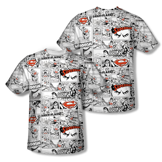 Superman Comic Page All Over Sublimation T-shirt