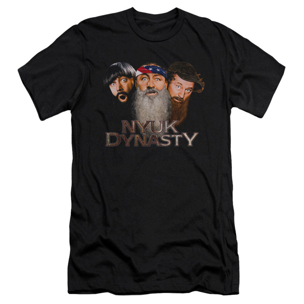 Three Stooges Nyuk Dynasty 2 Slim Fit T-shirt