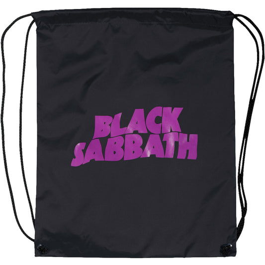 Black Sabbath Purple Logo Drawstring Backpack
