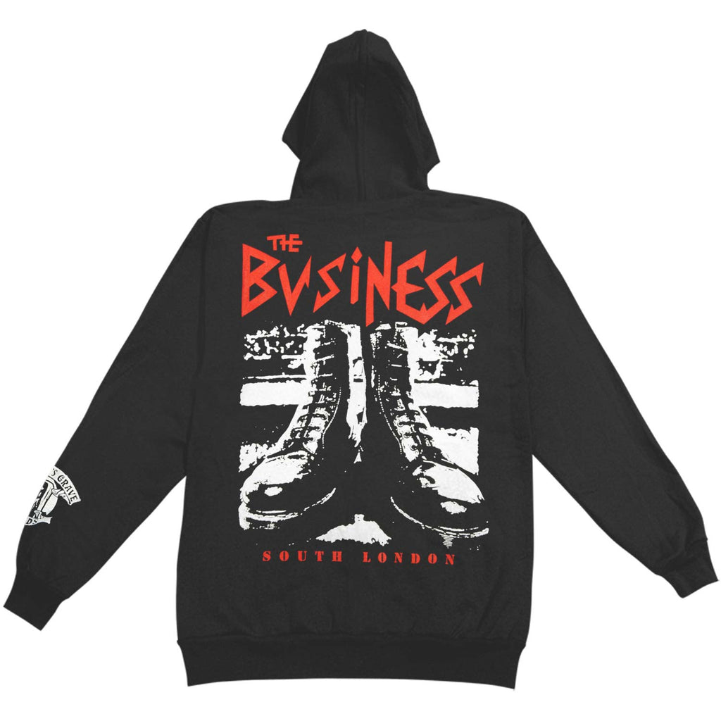 Business Boots Zippered Hooded Sweatshirt