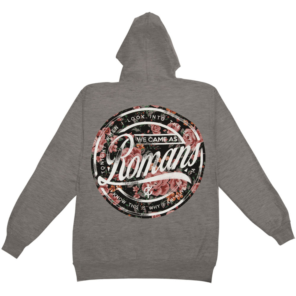 We Came As Romans Floral Script Zippered Hooded Sweatshirt