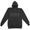 MM Logo Zippered Hooded Sweatshirt