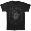 Ruled By None Black On Black T-shirt
