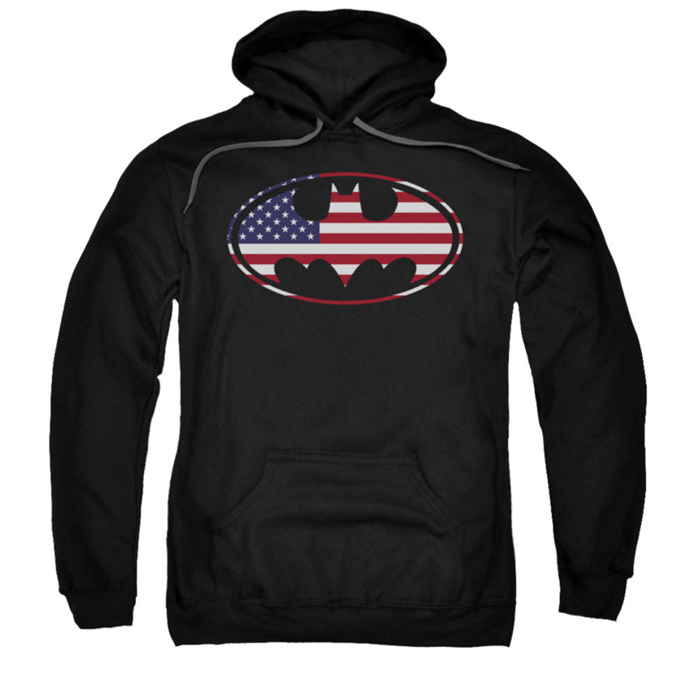 Batman American Flag Oval Hooded Sweatshirt 211862 | Rockabilia Merch Store