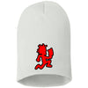 Red & Black Big Hatchetman White Beanie