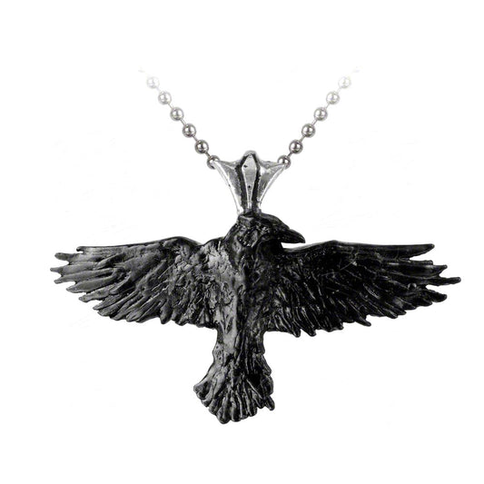 Alchemy Of England Black Raven Necklace