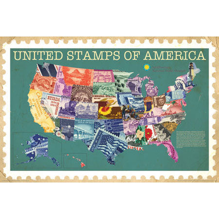 Smithsonian United Stamps Of America Domestic Poster