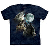 Three Wolf Moon In Blue T-shirt