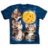 Three Kitten Cheese Moon T-shirt