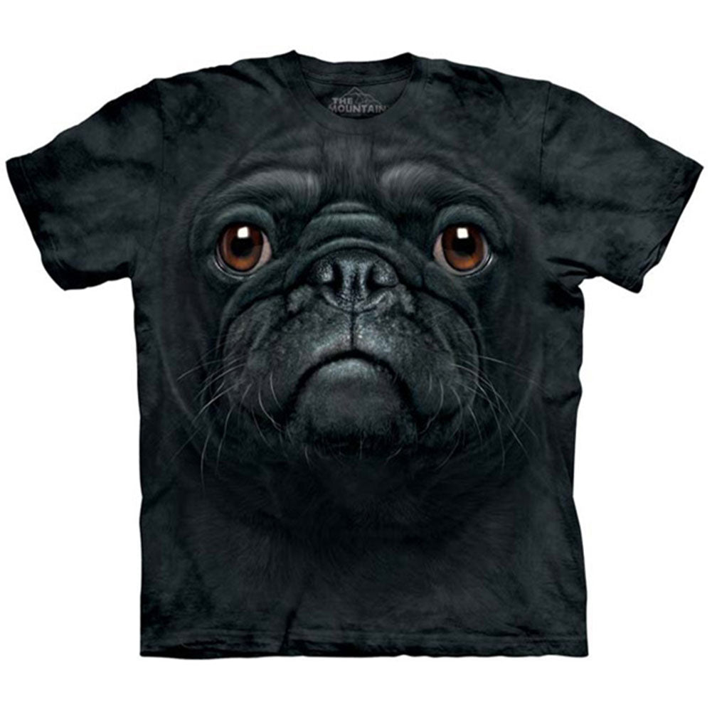 Black Pug Face S T-shirt