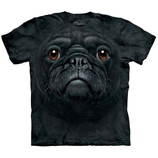 Black Pug Face S T-shirt