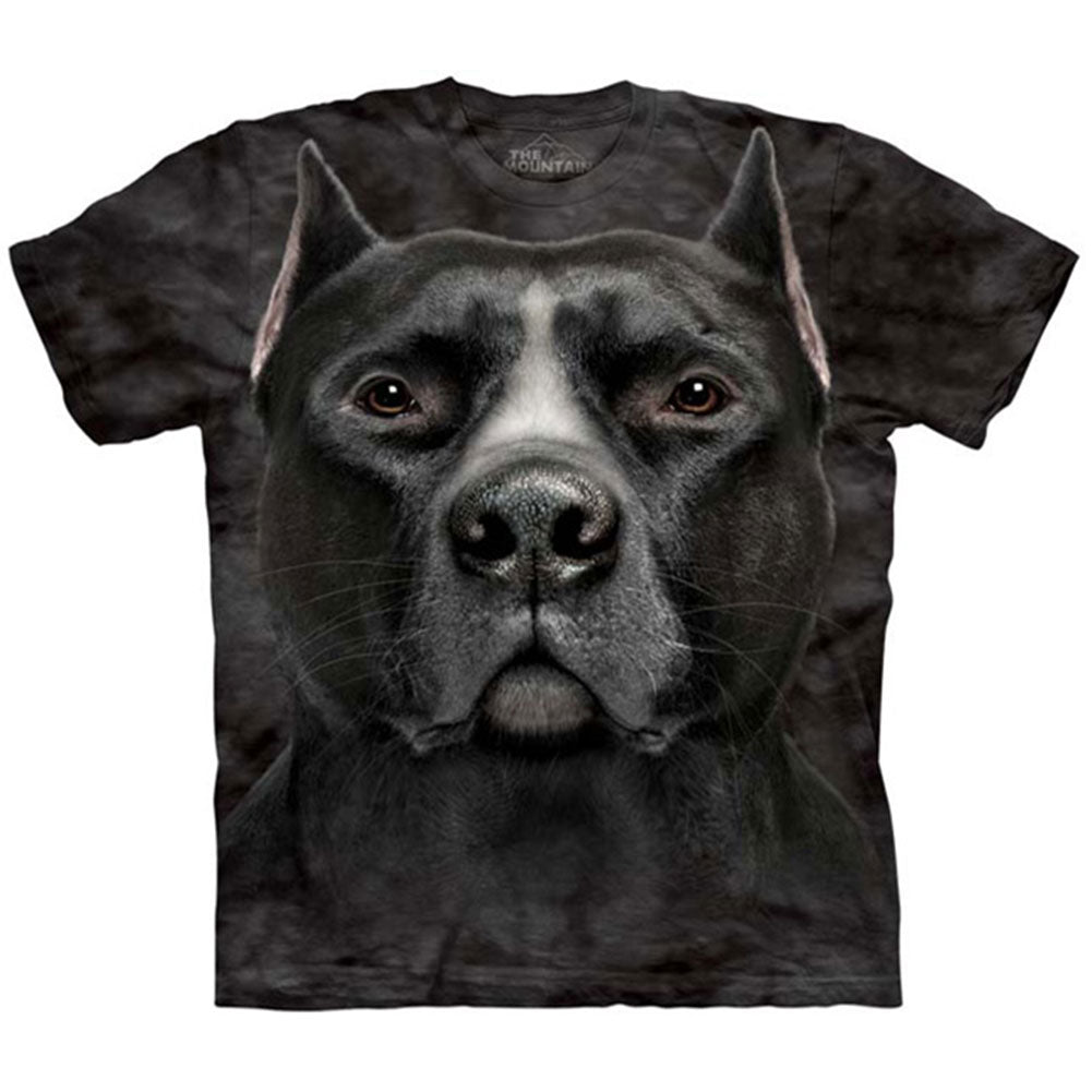 Black Pitbull Head S T-shirt
