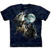 3 Wolf Moon In Blue T-shirt